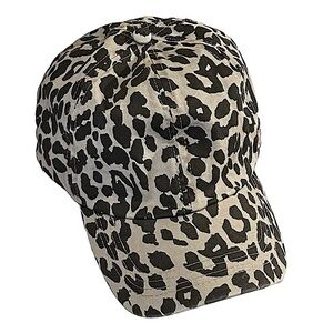 David and Young Animal Print Adjustable Baseball Cap Hat Black & Gray